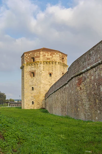 Historic Landmark Nebojsa Tower Building Wall Dorcol Belgrade — стокове фото