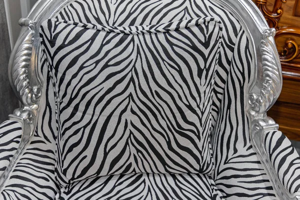 Schwarz Weißes Zebra Print Safari Style Kissen Home Decor — Stockfoto