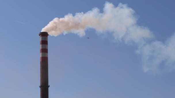 炼钢厂工业烟囱烟道全球暖化空气污染 — 图库视频影像