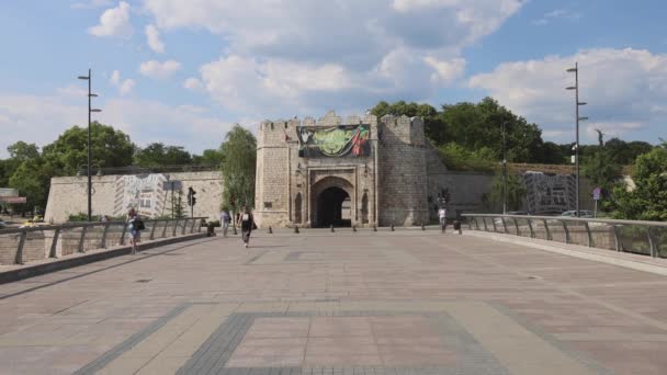Νις Σερβία Αυγούστου 2022 Είσοδος Πύλη Stambol Στο Παλιό Φρούριο — Αρχείο Βίντεο