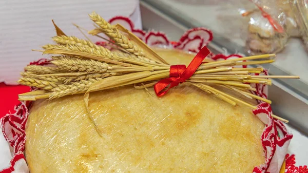 Pšeničná Zrna Balíku Celozrnných Potravin — Stock fotografie