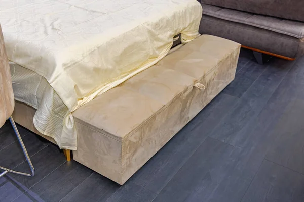 Foot Bed End Storage Bench Bedroom — Stock Photo, Image
