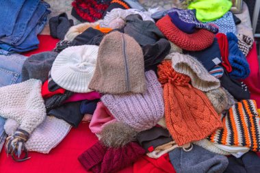 Birçok Renkli Yün Kış Fasulyesi Şapka Kayak Şapkası