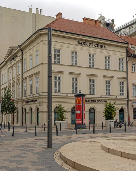 Budapest Hungría Julio 2022 Edificio Oficinas Del Banco China Calle — Foto de Stock