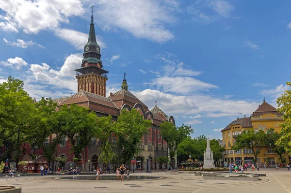 Subotica Serbien August 2022 Historisches Gebäude Rathaus Und Denkmäler Wahrzeichen — Stockfoto