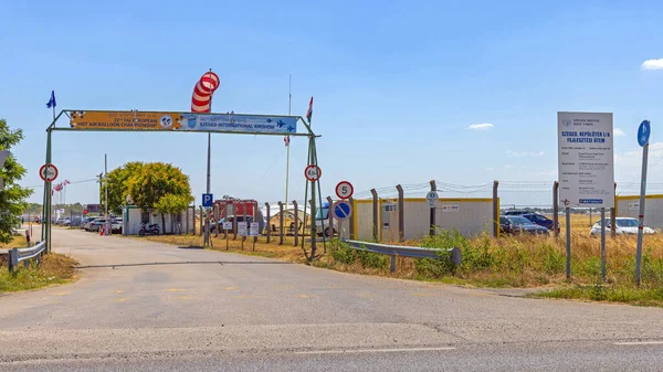 Szeged Hungary August 2022 Entrance Gate Sports Airport International Airshow — 스톡 사진