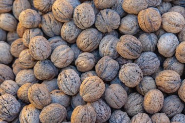 Kabuk Gıda Arkaplanda Büyük Ceviz Demeti
