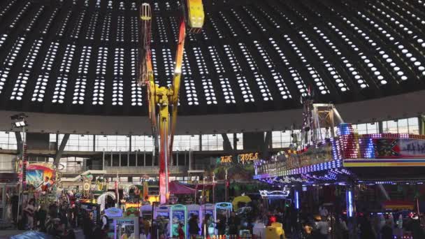Belgrade Serbia December 2022 People Having Fun Amusement Park Big — Stok video