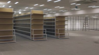 Shopping Gondolas Modular Shelving Systems New Big Retail Store Space Panorama