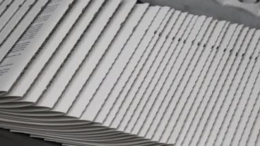 Folding Paper Pages New Books Manufacturing Automated Production Process