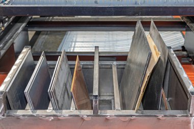 Sheet Material Metal Holder Rack in Workshop