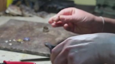 Filing Ring Jewellery Craft Work Bench Manufacturing Process Workshop