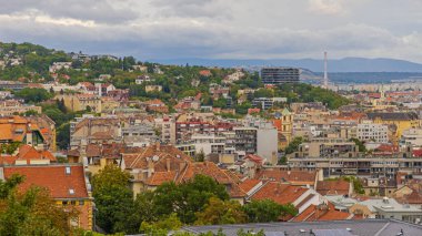 North Buda Neighborhood Budapest Cityscape Panorama Summer Day