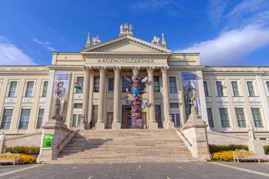 Szeged, Hungary - July 30, 2022: Mora Ferenc Natural History and Ethnology Exhibits Museum at Roosvelt Square Sunny Summer Day.
