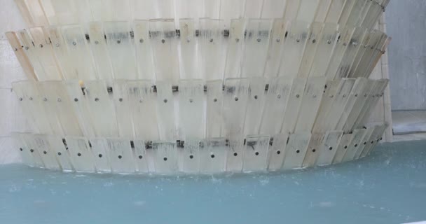 Şelale Kristal Cam Döşemeler Duvar Suyu Şelalesi Dekorasyonu — Stok video