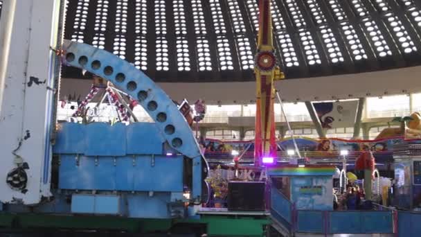 Belgrade Serbia December 2022 Lot Fun Amusement Park Large Exhibition — Wideo stockowe