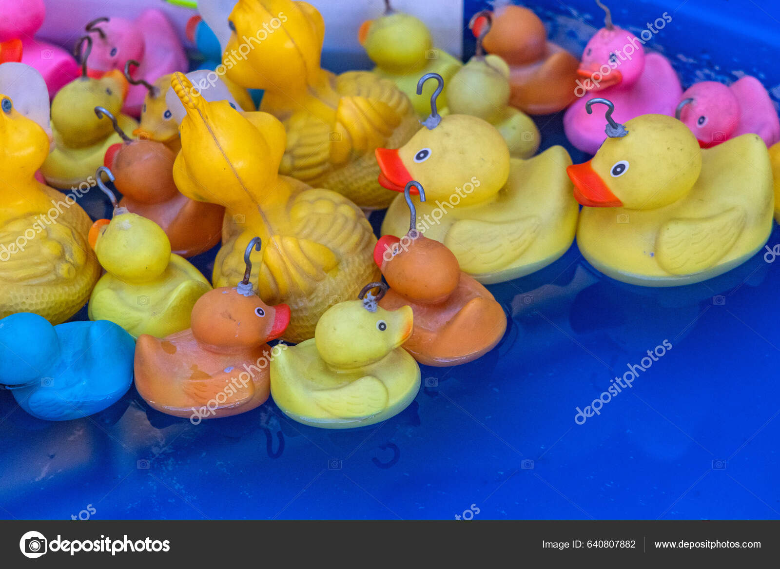 Fishing Rubber Ducks Pool Amusement Park Game Stock Photo by ©Baloncici  640807882