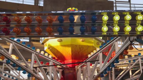 Colourful Led Reflectors Flashing Lights Carnival Carousel Ride — 비디오