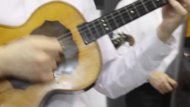 Bando Canlı Müzik Etkinliğinde Enstrüman Çalan Müzisyenler — Stok video