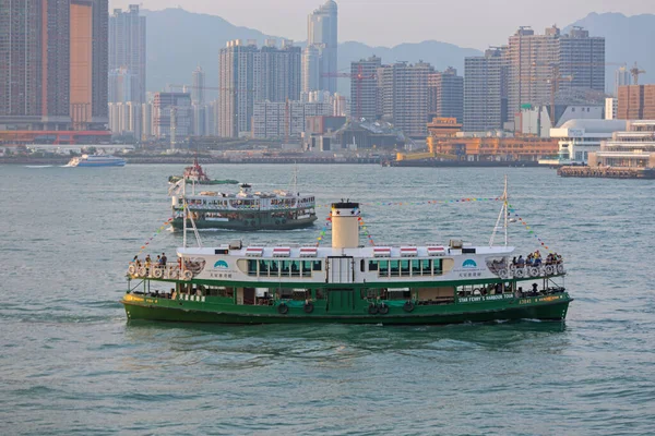 Hong Kong China Abril 2017 Histórico Tour Turístico Barco Ferry — Foto de Stock