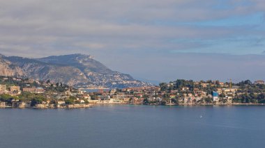 Panorama of Saint Jean Cap Ferrat France Calm Mediterranean Sea