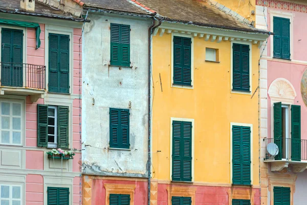 Kolorowe Fasady Domów Portofino Włochy — Zdjęcie stockowe