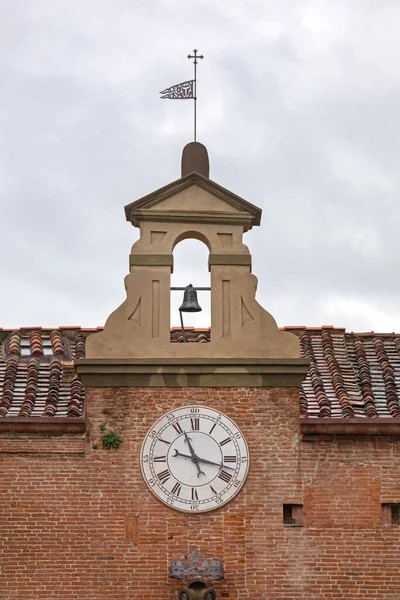 Bell Tower Zegar Sinopie Museum Pizie Włochy — Zdjęcie stockowe