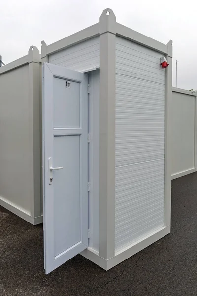 Unidade Móvel Cabine Toalete Recipiente Carga — Fotografia de Stock