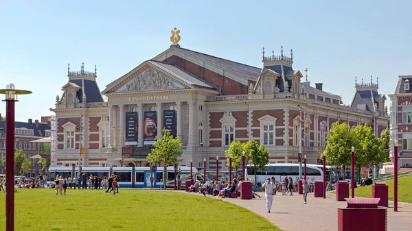 Amszterdam Hollandia 2018 Május Koncertterem Concertgebouw Historic Building Landmark City — Stock Fotó
