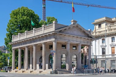 Bergamo, İtalya - 13 Haziran 2019: ATB Point Müşteri Hizmetleri Toplu Taşıma Binası Bergamo, İtalya.