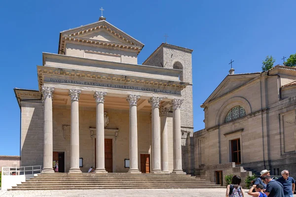 San Marino Junho 2019 Basílica Santo Marino Igreja Católica Romana — Fotografia de Stock