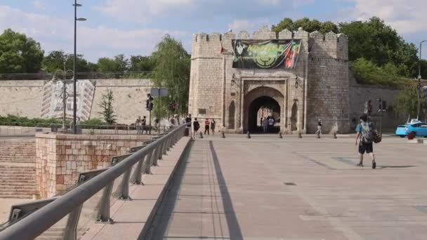 Nis Serbie Août 2022 Entrée Stambol Gate Old Fortress Historic — Video