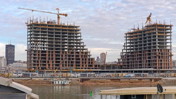 Belgrád Szerbia 2017 Február Eagle Hills Construction Site Belgrád Waterfront — Stock Fotó