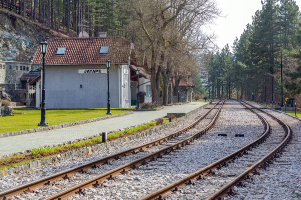 Mokra Gora Serbien Mars 2017 Jatare Järnvägsstation Plattform Vid Sargan — Stockfoto
