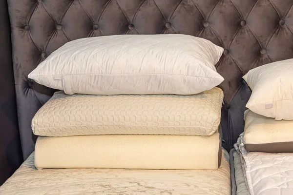 Premium Anatomic Memory Foam Pillows Bed — Stock Photo, Image