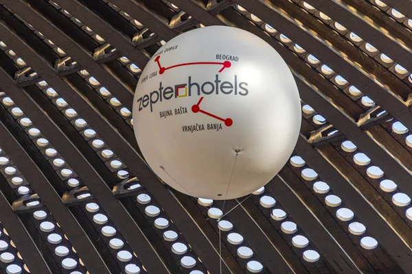 Belgrado Serbia Febrero 2023 Promoción Helium Balloon Zepter Hotels Feria — Foto de Stock
