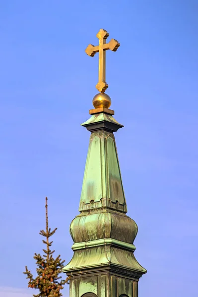 Башта Белла Сербській Православній Церкві Святого Пророка Іллі Старому Мірієво — стокове фото