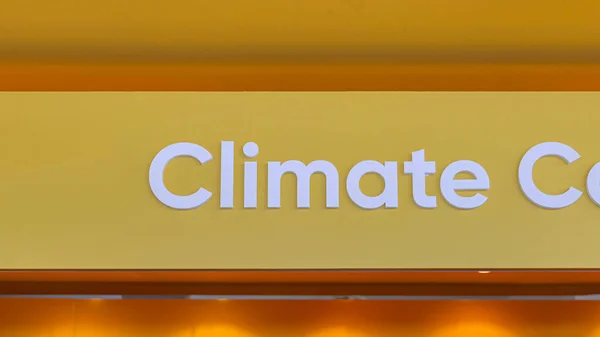 Witte Letters Sign Klimaatverandering Milieu — Stockfoto