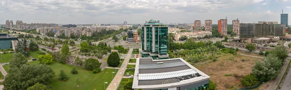 Belgrád Szerbia 2019 Június Hosszú Panoráma Városkép Belgrádi Nyári Napon — Stock Fotó
