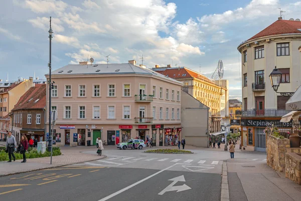 Zagreb Kroatië November 2019 Kleine Rotonde Het Oude Zagreb Hoofdstad — Stockfoto