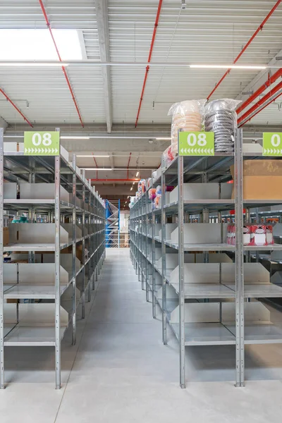 New Shelving System Picking Warehouse Distribution Center — Stock Photo, Image