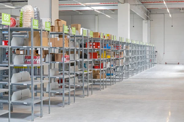 Novo Sistema Prateleiras Picking Warehouse Centro Distribuição — Fotografia de Stock