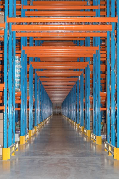 Corridor Way Shelving System Warehouse — Stock Photo, Image