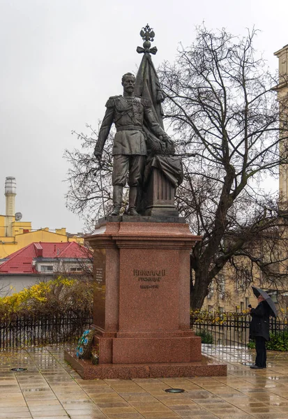 Belgrade Serbia December 2022 Tsar Nicholas Romanov Monument Gift Russian — Stock Photo, Image