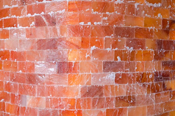 喜马拉雅山矿泉内部的粉红盐制长城 — 图库照片