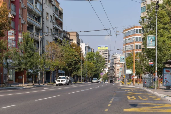 Belgrad Serbia Sierpnia 2017 Prawie Pusta Ulica Takovska Centrum Stolicy — Zdjęcie stockowe