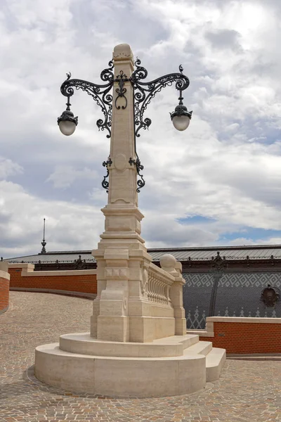 Columna Poste Ligero Calle Castillo Buda — Foto de Stock