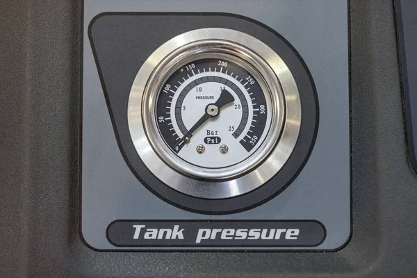 Máquina Equipamento Garagem Escala Psi Barra Medidor Pressão Tanque — Fotografia de Stock