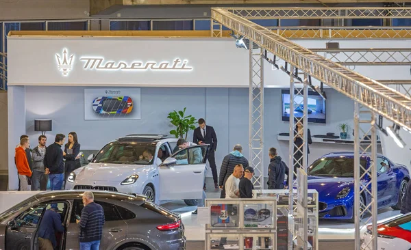 Belgrade Serbia March 2023 Car Manufacturer Italy Maserati Expo Stand — Stock Photo, Image