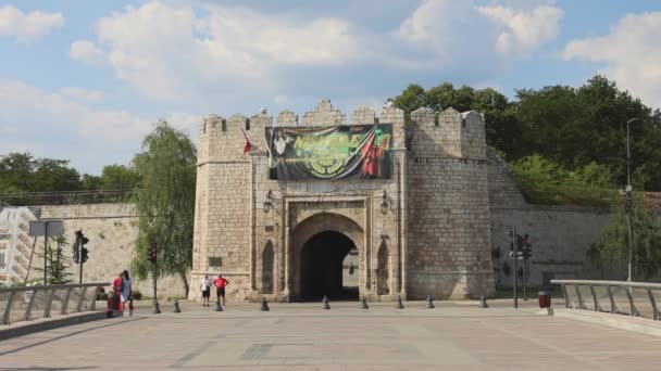 Nis Serbie Août 2022 Festival Jazz Nisville Banner Stambol Gate — Video